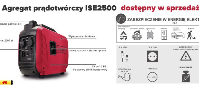 Agregat prądotwórczy ISE2500 – dostępny w sprzedaży!